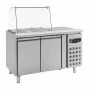 COMBISTEEL - Table réfrigérée saladette avec verre 2 portes
