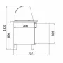 COMBISTEEL - Table réfrigérée saladette avec verre 3 portes