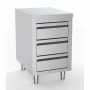 COMBISTEEL - Table de travail avec 3 tiroirs L. 500 mm
