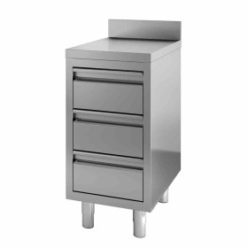 COMBISTEEL - Table de travail avec tiroirs dosseret L. 400 mm