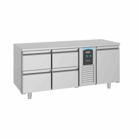 COMBISTEEL - Table réfrigérée 1 porte et 4 tiroirs monoblock Energy line 700