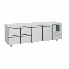 COMBISTEEL - Table réfrigérée 2 portes 4 tiroirs Energy line 700