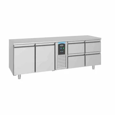 COMBISTEEL - Table réfrigérée 2 portes et 4 tiroirs monoblock Energy line 700