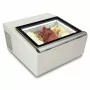 COMBISTEEL - Vitrine à crème glacée blanc de table s'ouvre du côté client 3x5 L