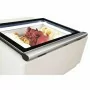 COMBISTEEL - Vitrine à crème glacée blanc de table s'ouvre du côté fonctionnement 3x5 L