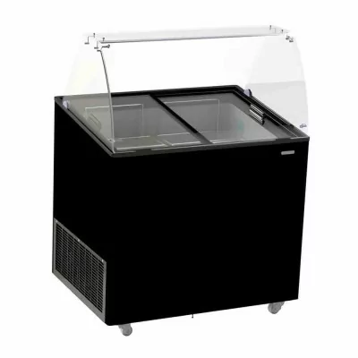 COMBISTEEL - Vitrine à crème glacée Corsica noir 6x5 L