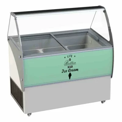 COMBISTEEL - Vitrine à crème glacée Curacao 10x5 L