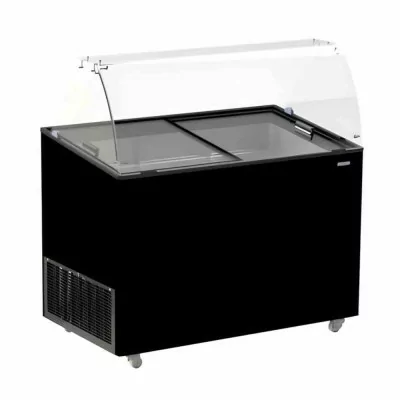 COMBISTEEL - Vitrine à crème glacée Java noir 8x5 L
