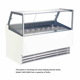 COMBISTEEL - Vitrine à crème glacée Phuket 9x5 L