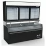 COMBISTEEL - Congélateur murale frigorifique noir 3 portes en verre