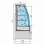 COMBISTEEL - Vitrine réfrigérée Noah avec portes coulissantes L. 1510 mm