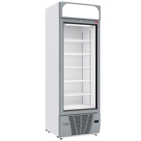 DIAMOND - Armoire froide ventilée négative vitrée 496 L 6 niveaux caisson lumineux blanche