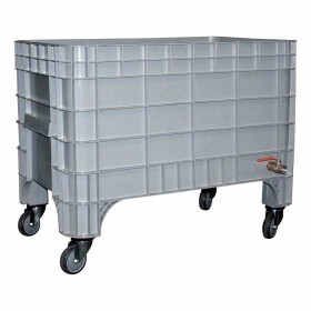 L2G - Bac à glace roulant polyéthylène 270 litres avec vidange gris