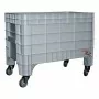 L2G - Bac à glace roulant polyéthylène 270 litres avec vidange gris