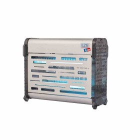 L2G - Exterminateur d'insectes inox LED 2 x 9 W avec chaînette inox et 2 crochets