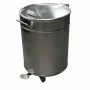 L2G - Bac à dechets 50 L inox roulant 2 roulettes fixes