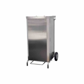 L2G - Porte-sacs mobile inox caréné 70 L à ouverture frontale
