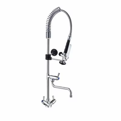 L2G - Douchette sur plonge monotrou 1/4 de tour H. 75 cm avec col de cygne 300 mm