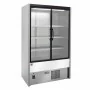 DIAMOND - Meuble mural réfrigéré portes battantes gris blanc L. 1500 mm