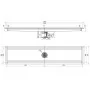 DIAMOND - Caniveau de sol inox 1500 x 300 mm sortie latérale