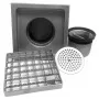 DIAMOND - Caniveau de sol inox 400 x 400 mm sortie latérale