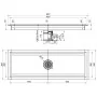 DIAMOND - Caniveau de sol inox 900 x 300 mm sortie latérale