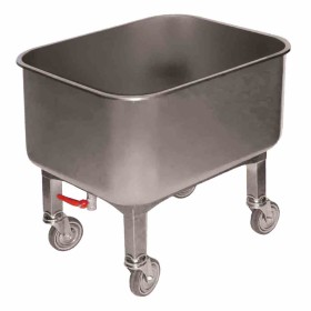L2G - Cuve roulante inox 80 L avec robinet de vidange