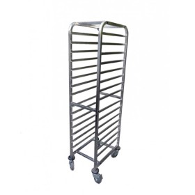L2G - Échelle inox 15 niveaux GN 1/1 sur roulettes