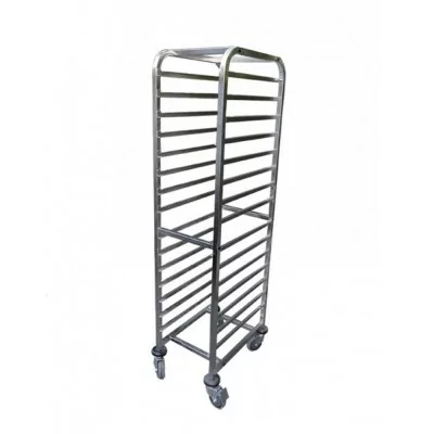 L2G - Échelle inox 15 niveaux GN 1/1 sur roulettes