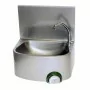 L2G - Lave-mains inox avec dosseret commande femorale par bouton poussoir