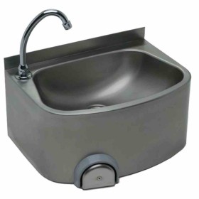 L2G - Lave-mains inox commande fémorale par bouton poussoir
