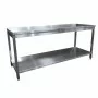 L2G - Table inox démontable centrale avec étagère P. 600 mm L. 600 mm