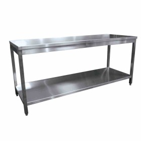 L2G - Table inox démontable centrale avec étagère P. 700 mm L. 1200 mm