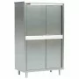 DIAMOND - Déclassé - Armoire haute inox largeur 1200 mm avec portes coulissantes
