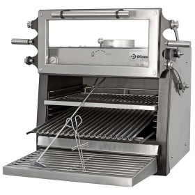 DIAMOND - Déclassé - Four-BBQ à charbon GN 1/1 (60 kg/h) porte relevable/inox