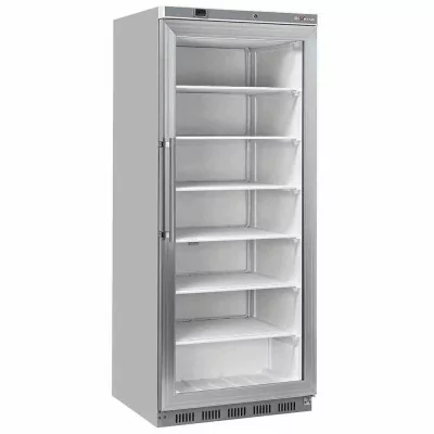 DIVERSO - Déclassé - Armoire congélateur porte vitrée statique 600 L acier inox
