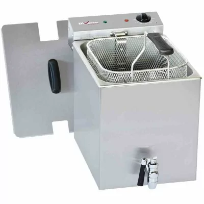 DIVERSO - Déclassé - Friteuse électrique simple à poser avec robinet, 8 L