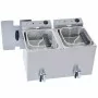 DIVERSO - Déclassé - Friteuse électrique double à poser avec robinet, 2 x 8 L