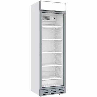 DIVERSO - Déclassé - Vitrine ventilée positive 382 L blanche avec caisson lumineux