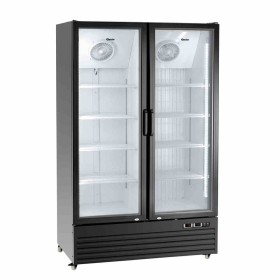 BARTSCHER - Armoire froide bi-température 820 L extérieur noir portes vitrées