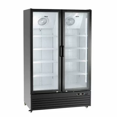 BARTSCHER - Armoire froide bi-température 820 L extérieur noir portes vitrées