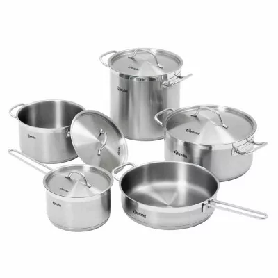 BARTSCHER - Set de 4 casseroles et 1 poêle T4P1 avec couvercle