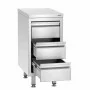 BARTSCHER - Meuble inox à 3 tiroirs L. 400 mm P. 700 mm