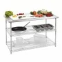 BARTSCHER - Table de travail inox 2 étagères P. 690 mm L. 1300 mm