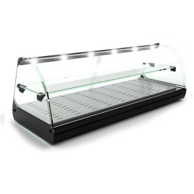 SAYL - Vitrine bain-marie à poser CLASSIC 2P 4 x GN 1/3 étagère éclairage LED