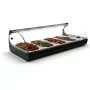 SAYL - Vitrine chauffante standard CLASSIC 1P bain-marie 4 bacs GN 1/3