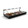 SAYL - Vitrine chauffante standard CLASSIC 1P bain-marie 4 bacs GN 1/3 éclairage LED