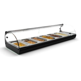 SAYL - Vitrine chauffante standard CLASSIC 1P bain-marie 6 bacs GN 1/3