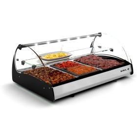 SAYL - Vitrine chauffante à poser SPLENDID bain-marie 3 bacs GN 1/1
