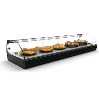 SAYL - Vitrine chauffante standard CLASSIC 1P chaleur sèche L. 1190 mm éclairage LED